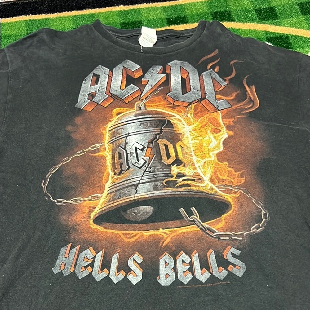Vintage 2011 AC/DC Hells Bells Rock Band Concert Tour Tee Shirt Men's XXL - Picture 2 of 4